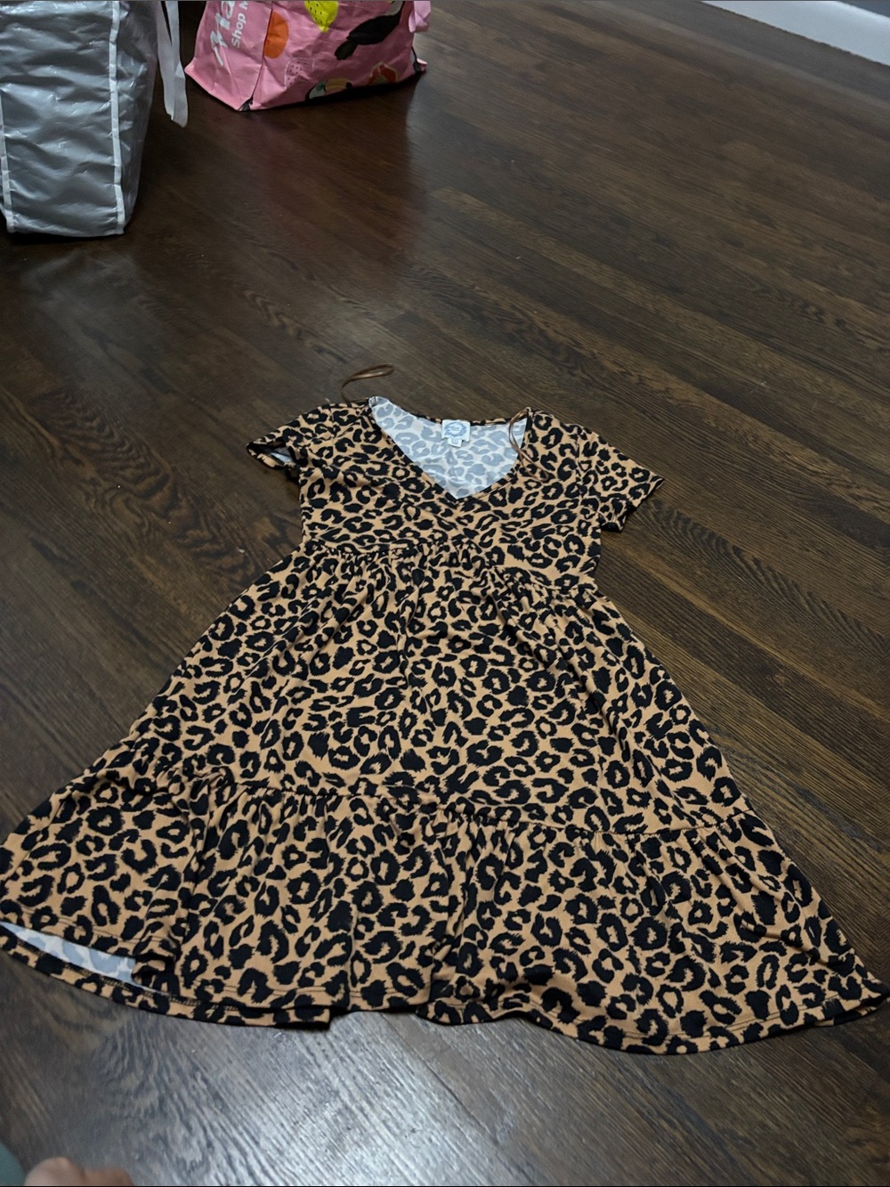 Blue Rain Leopard Print Mini Dress - Tan and Black